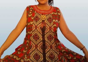 Elegant Patterned Anarkali Dress
