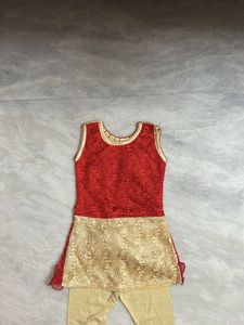 Frock And Legging Red