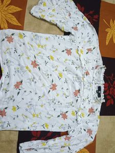 A Flowy White Floral Top