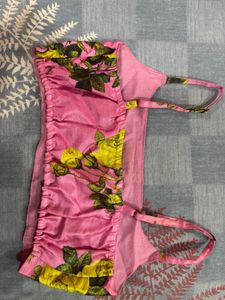 Indowestern Pink Crop Top Size XS