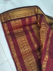 Kalyani Cotton Saree Green With Maroon Colour Beautiful Combination