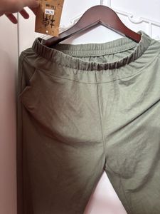 Olive Green Casual Pants