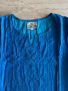 Blue kuta with 3/4th sleeves