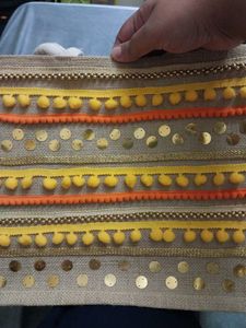 Cute Decorated Jute Handbag