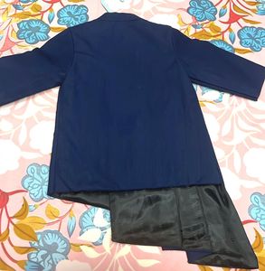 Boys&#39; Blue Embroidered Indowestern Kurta