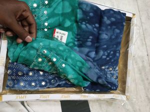 Light Weight Georgette Saree With Blouse Piece