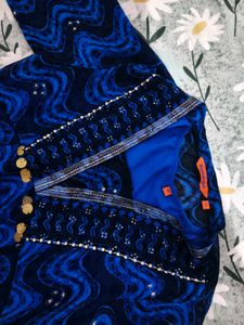 RangritiWomen Chevron Print Anarkali Kurta