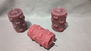Heart Embossed Candles 1 piece