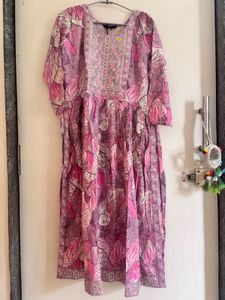 Pink Floral Anarkali Suit