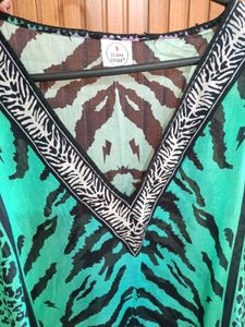 Vibrant Ombre Animal Print Kaftan