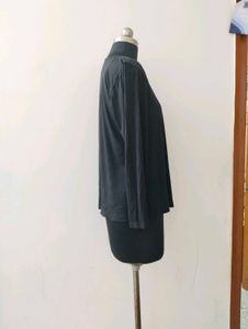 plus size Black Long Sleeve Top