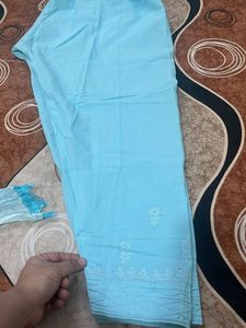 🩵Sky Blue Lucknowi baadla Kurta Set🩵