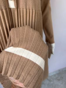 Beige Korean Sweater Dress