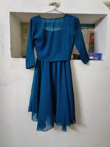 Teal Blue Spaghetti Strap Dress
