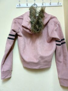 Cute Pink Zipper Hoodie
