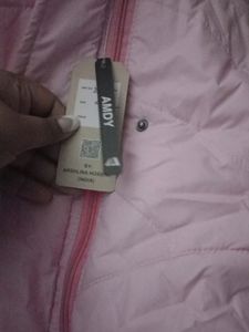 Wow Pink Colour Jacket With Zip, Buttons And Cap