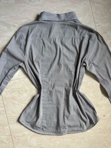 Y2k Stripped Grey Shirt