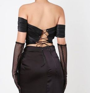 Liyyoki Mesh Satin Corset Top