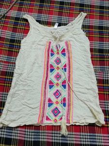 Embroidered Tank Top
