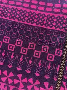 Patterned Purple Stretchable Kurta