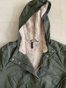 H&amp;M Olive Green Hooded Jacket