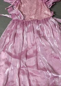 Pink Sequin Bodice Dress