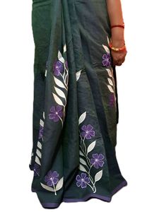 Floral Applique Work Saree