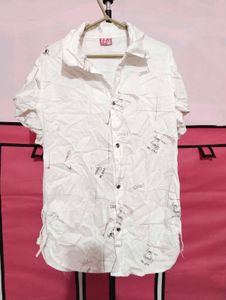 Off White Printed Shirt