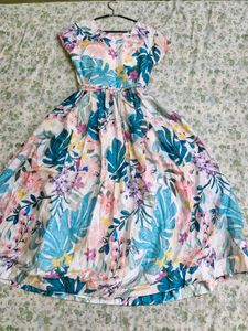 Floral Print Ethnic style Gown Party