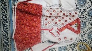 boys White Dhoti with Red Border kurta and topi