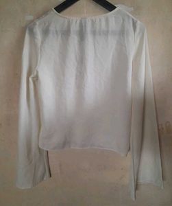 White Bell Sleeve Top