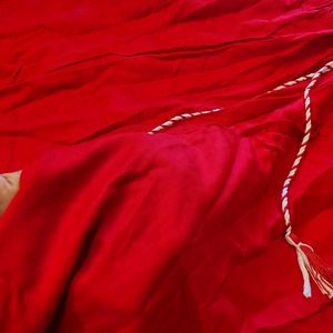 Red Plazo Pant With Pockets