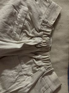 Beige Wide Leg Pants