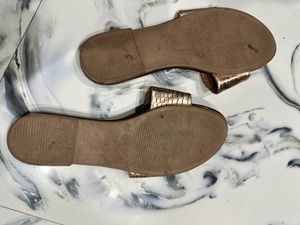 Rose Gold And Brown Flats
