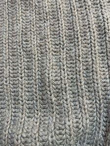 Gray Knit Long Sleeve Top