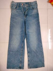 H&M Straight Fit Blue Jeans For Women