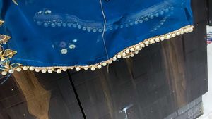 Teal Embellished Lehenga Skirt