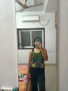 Green Sleeveless Top