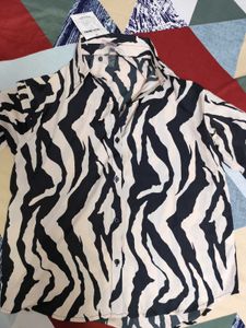 Animal Print Loose Fit Shirt