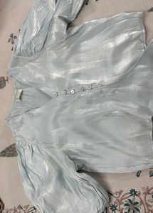 Shimmery Blue Top