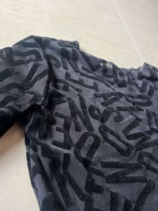 BLACK ABCD FULL SLEEVES TOP