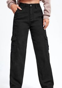 La Chic Pick Women’s Black Cargo Jeans | High-Rise