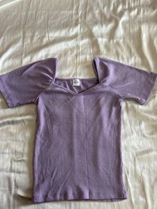 Ribbed Square Neck Top