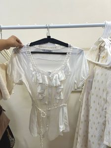Ruffled White Top