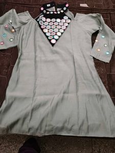 New stylish green cord set for women in XXL size