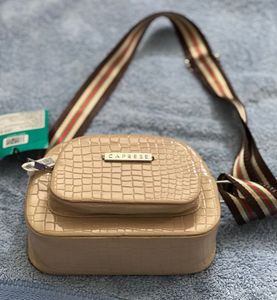 Caprese Medium Croc Textured Sling