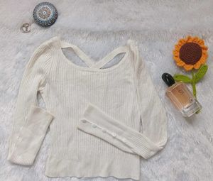 Elegant Cream Long Sleeve Top