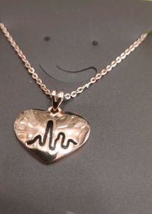 Pure Silver Chain Heartbeat Pendant