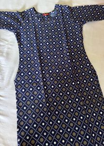 Navy Blue A Line kurti