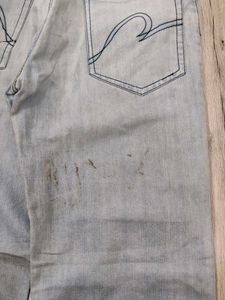 Sc9346 Blue Coin Beggy Jeans Waist 34